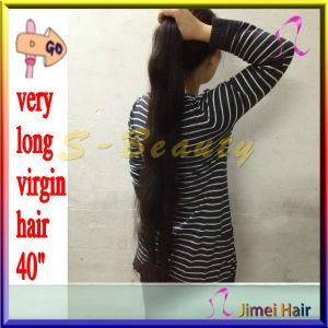 40inch Long Weave, Virgin Brazilian Straight Hair Weft Extension (SB-B-STW)