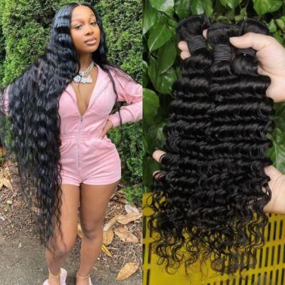 Luxuve Super Grade Cuticle Aligned Raw Virgin Hair Deep Wave None Chemical Processing