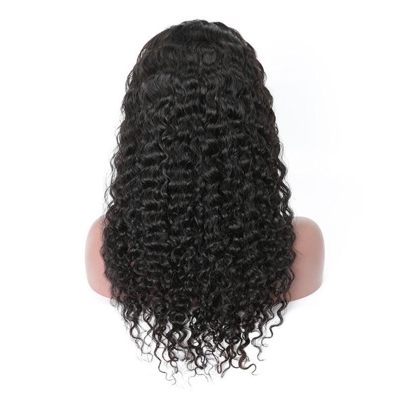 Brazilian Deep Wave Lace Front Human Hair Wigs Front Lace Wigs with Baby Hair 13X4 Preplucked Natural Hairline Remy Hair 180% Density
