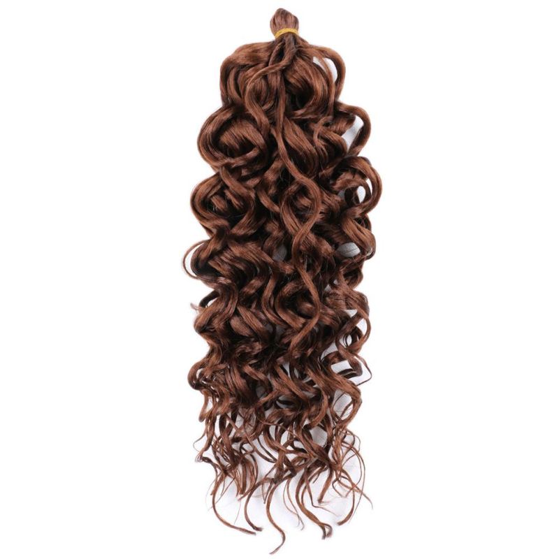 24 Inch Long Ombre Color Silky Hawaii Ocean Wave Synthetic Braids Curly Crochet Braiding Hair