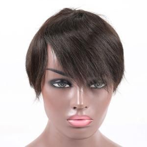 Natural 100% Unprocessed Brazilian Hair Replacement Soft Material Men Toupee