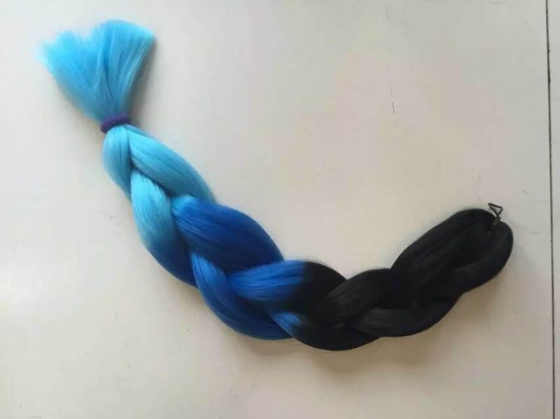 100% Kanekalon Ombre Two Tone Jumbo Braid Synthetic Hair Extension