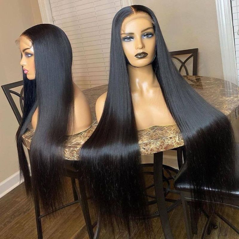 Wholesale Price Straight Lace Front Human Hair Wigs for Black Women Brazilian Raw Virgin 13X6 13X4 Straight HD Lace Front Wig
