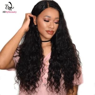 Alinybeauty New Trendy Raw Brazilian Water Wave 3 Bundles with Frontal