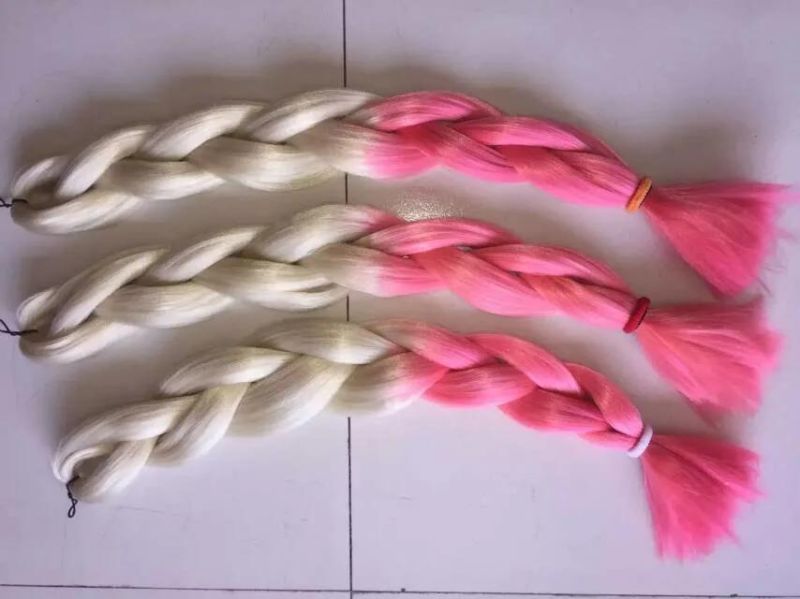 Ombre Kanekalon Braiding Hair X-Pression Braiding Hair Kanekalon Jumbo Braid Hair Extensions Synthetic Hairpiece