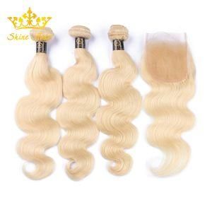High Quality Human Brazilian Virgin Hair of 613 Blond Color Body Wave Hair Bundle