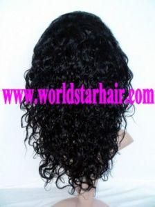 Indian Human Hair Lace Wig (indian18curly#1)