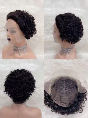 Wholesale Hair Virgin Human Hair Kinky Curly Hair Pixie Wigs