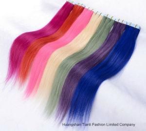 Drouble Drawn 2.5g/Piece Tape Hair Extension Remy Hair Blue Glues