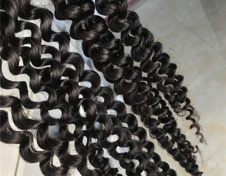 Hand Tied Human Hair Piece Frontal Closure for Front Lace Wig with Hair Extensions