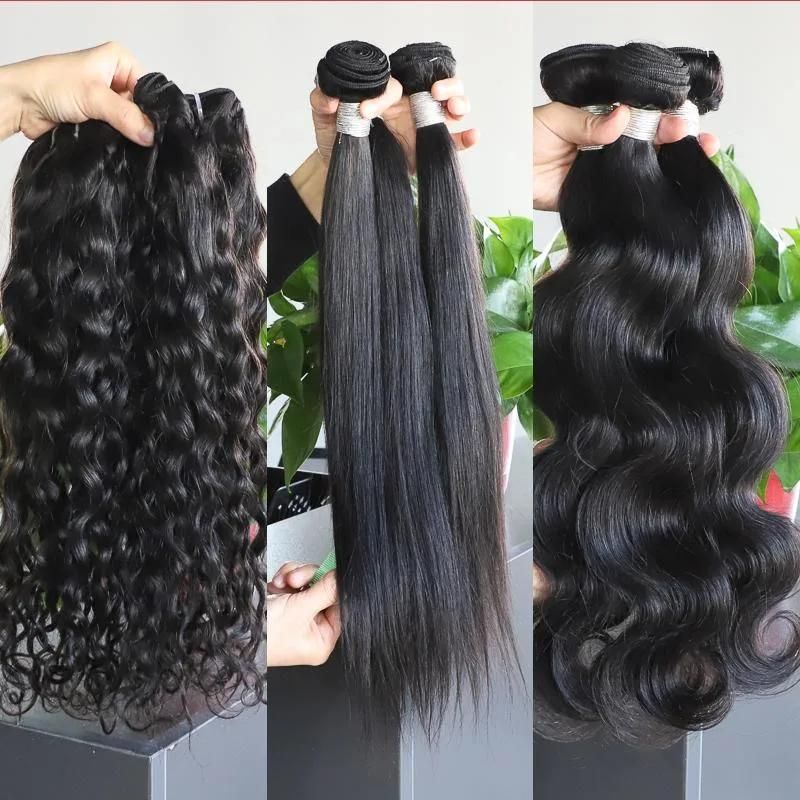 100% Straight Weaves Bundles Peruvian and Brazilian Human Hair