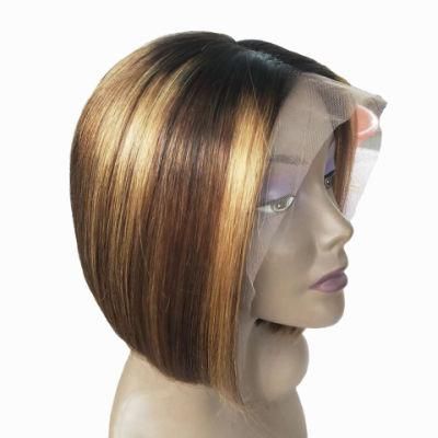 Bob Hair Wigs with Highlight Bob Wigs Brazilian Human Hair Short Bob Wigs Lace Front