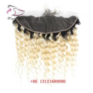 1b 613 Blonde Color Brazilian Deep Wave 13*4 Lace Frontal Remy Human Hair