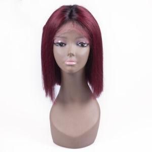 Boni Customised Short Bob Ombre 100% Virgin Human Hair Left Side Part Full Lace Wigs