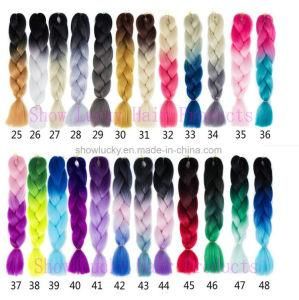 Kanekalon Jumbo Braids Bulk Synthetic Hair 24&prime;&prime; 100g African Braiding Hair Style Crochet Hair Extensions 1packs