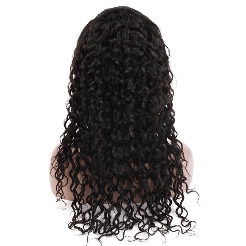 Stock Natural Water Wave Virgin Human Hair Wig 13X4 Lace Frontal Wig