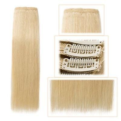 Wholesale Price Clip in Hair Extensions 8pieces 20clips for Full Head Set Clip in Human Hair (AV-CH160-20-613)
