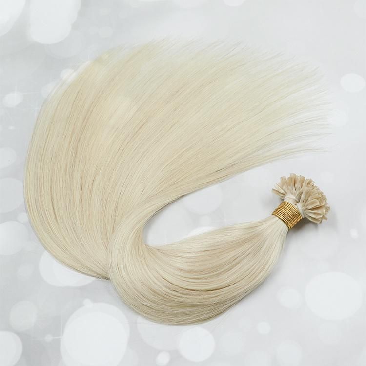 Russian Keratin Double Drawn Blonde Virgin Cuticle Aligned U Tip Hair Extensions #60