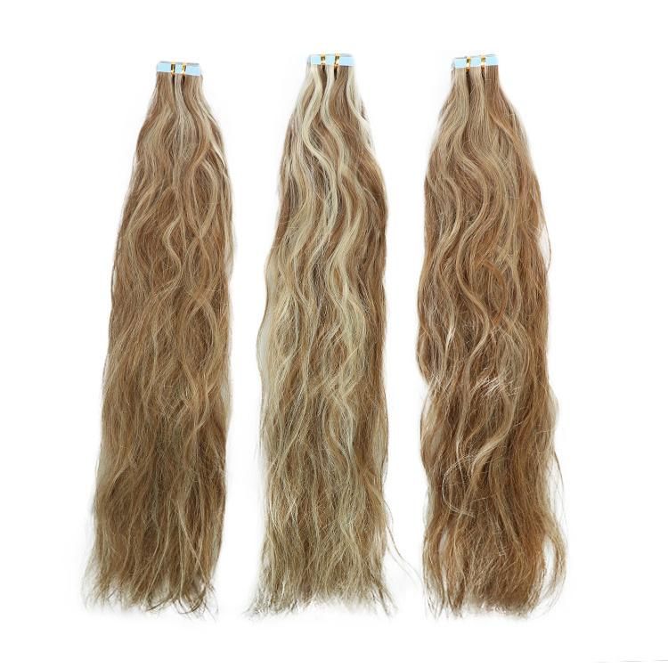 100% Raw Remy Virgin Natural Curly Tape in Hair Extensions