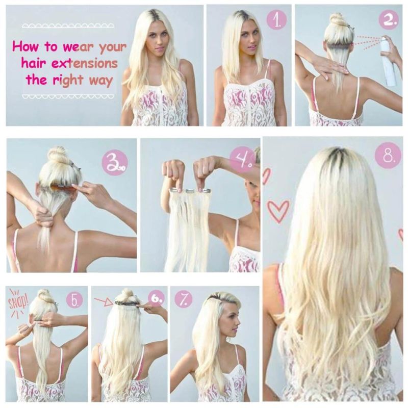 Synthetic Wavy Clip in Hair Extensions