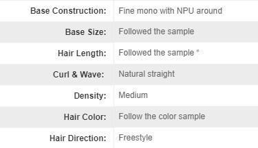 Fine Mono Toupee for Women Durable Hair Replacement