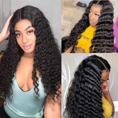 Kbeth Top Quality Remy Brazilian HD Full Lace Wig Glueless Deep Wave Hair Extensions Wigs Lace Front13X4 with Baby Hair