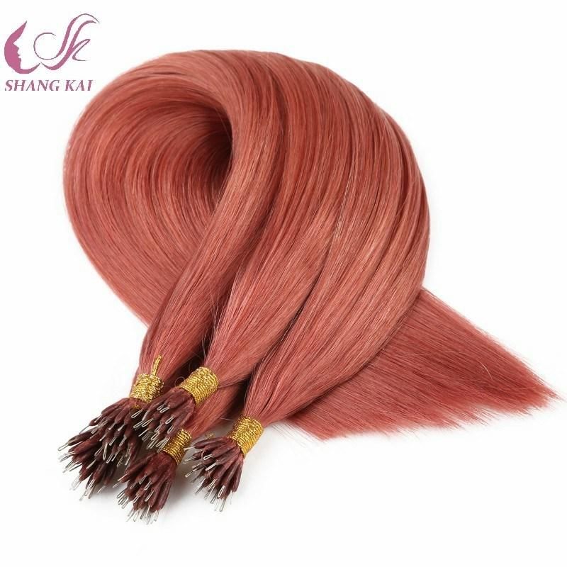 Wholesale Beautiful Virgin Hair Nano Ring Hair Extensions for White Women