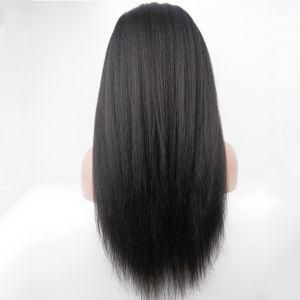 Wholesale Factory Unprocessed Virgin Remy Kinky Straight Human Hair Full Lace Wig