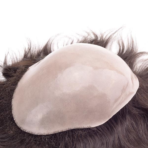 Durable Poly Coated Skin Base Remy Hair Toupee