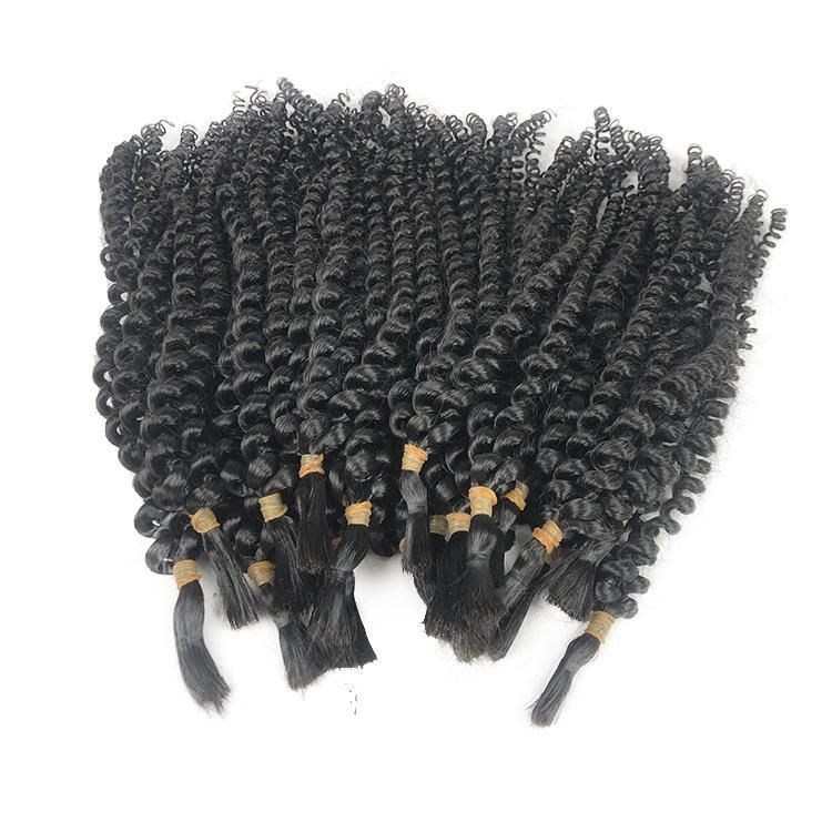 Wholesale Bulk Virgin Hair Jerry Curly 3mm Curly Crochet Bulk Braiding Hair