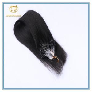 Customized Color High Quality #1b Natural Color Double Drawn Micro Ring Extension Hairs with Factory Price Ex-021