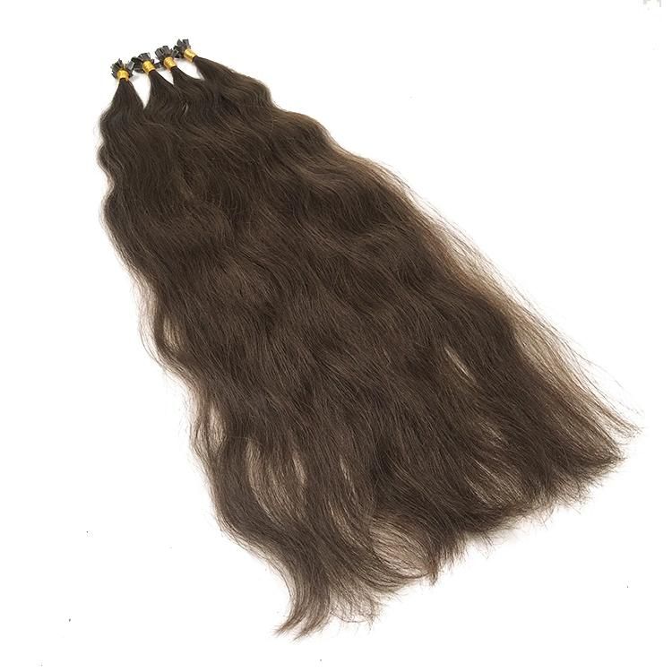 Wholesale Raw Remy Virgin Human Hair Natural Wavy Flat Tip Hair Extension