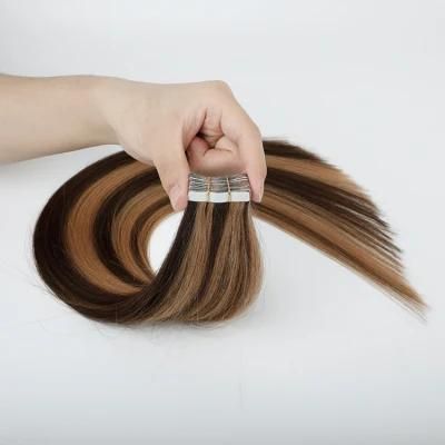 Wholesale Custom Hair Wigs, Mini Tape in Real Human Hair Extensions, 100% Human Hair.