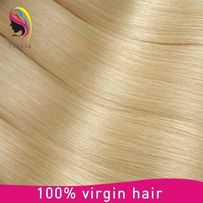 100% Mongolian Virgin Straight Human Brazilian Blond Remy Hair