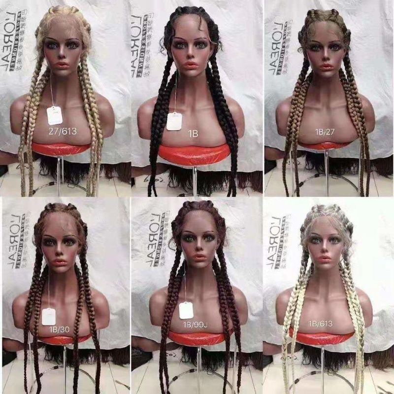 Lace Frontal Braided Wigs, African Braided Lace Wigs, Synthetic Wigs Braided Wigs