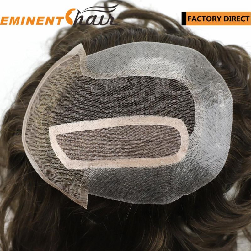 French Lace 100% Indian European Hair Silk Part Remy Hair Women Wig Replacement