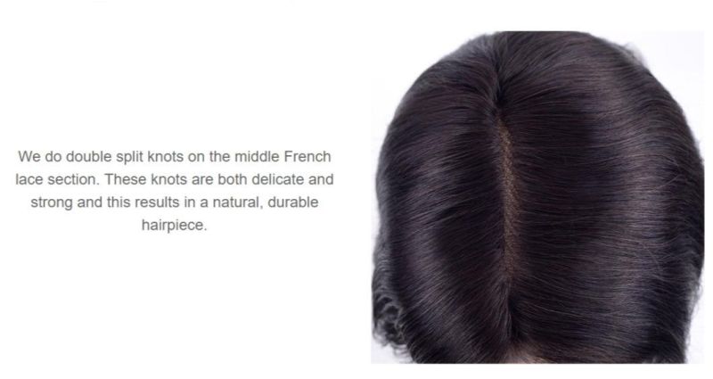 French Lace Middle Clear Poly Around Stock Men Human Hair Wig
