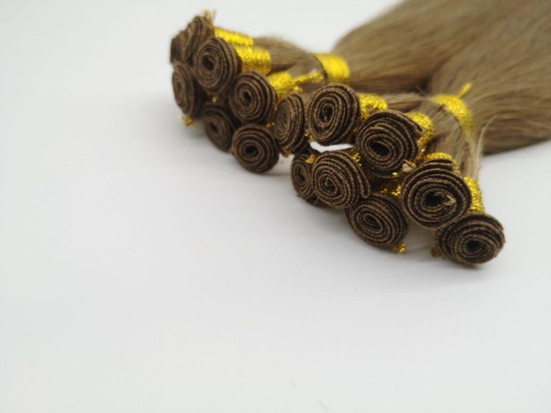 Top Quality Indian Remy Hair Double Drawn Handtied Hair Weft