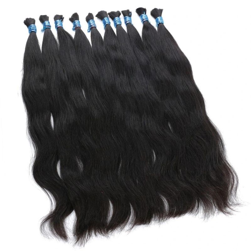 26inch 100% Human Braiding Hair Bulk Machine Made Remy Straight No Weft Bundles Natural Braiding Hair Extensions