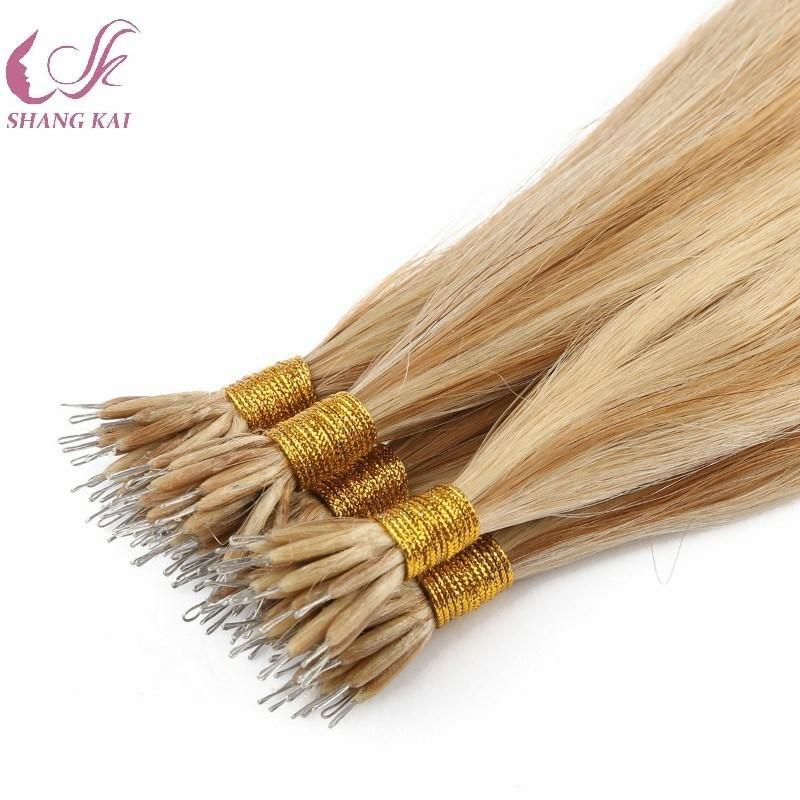 Wholesale Factory Double Drawn Human Hair Russian Nano Ring Wholesale Hair Extension