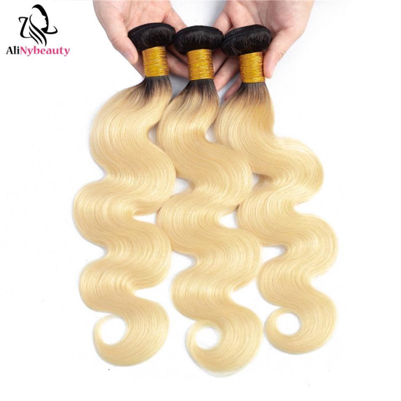 Wholesale T1b/613 Body Wave Virgin Brazilian Hair Bundles