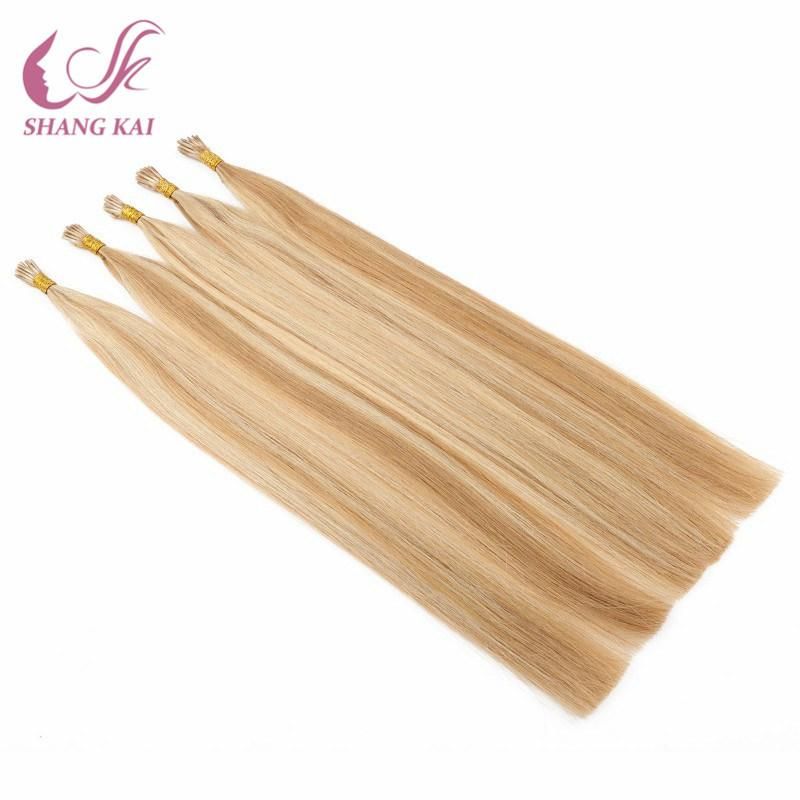 Silk Straight Full Cuticle Blond Stick/I-Tip Hair Extension