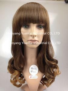 Fashion Long Wavy Synthetic Hair Wig / Human Hair Feeling