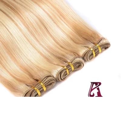 Piano Color 27/613# Blonde Color Remy Virgin Hair Extension 22inch Human Hair Weft