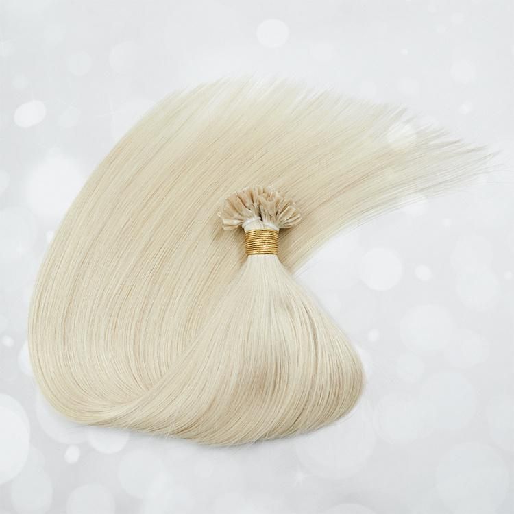 Russian Keratin Double Drawn Blonde Virgin Cuticle Aligned U Tip Hair Extensions #60