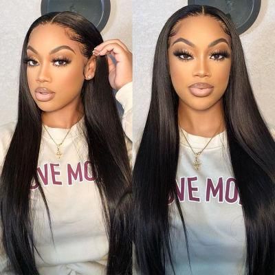 Vendors Moon Hair Virgin Cuticle Aligned Hair 180 Density 5X5 Lace Closure Wig Human Hair Straight