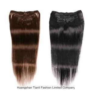 7PCS/Set 15&quot; 70g Clip in Human Hair Extensions for African American