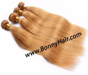 #27 Silk Straight European Human Remy Hair Weave Extension