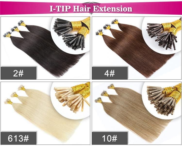 Full Cuticles Double Drawn Remy Human Hair Utip Russian Human Hair Extension