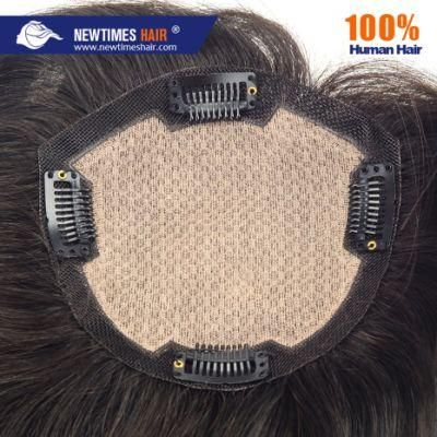 Stock Immediate Shipment Silk Top Chinese Remy Human Hair Clip Closure Hairpiece for Women